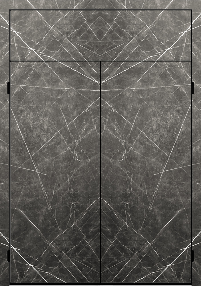 Экошпон гладкая Мрамор графит Zero p ДСФ